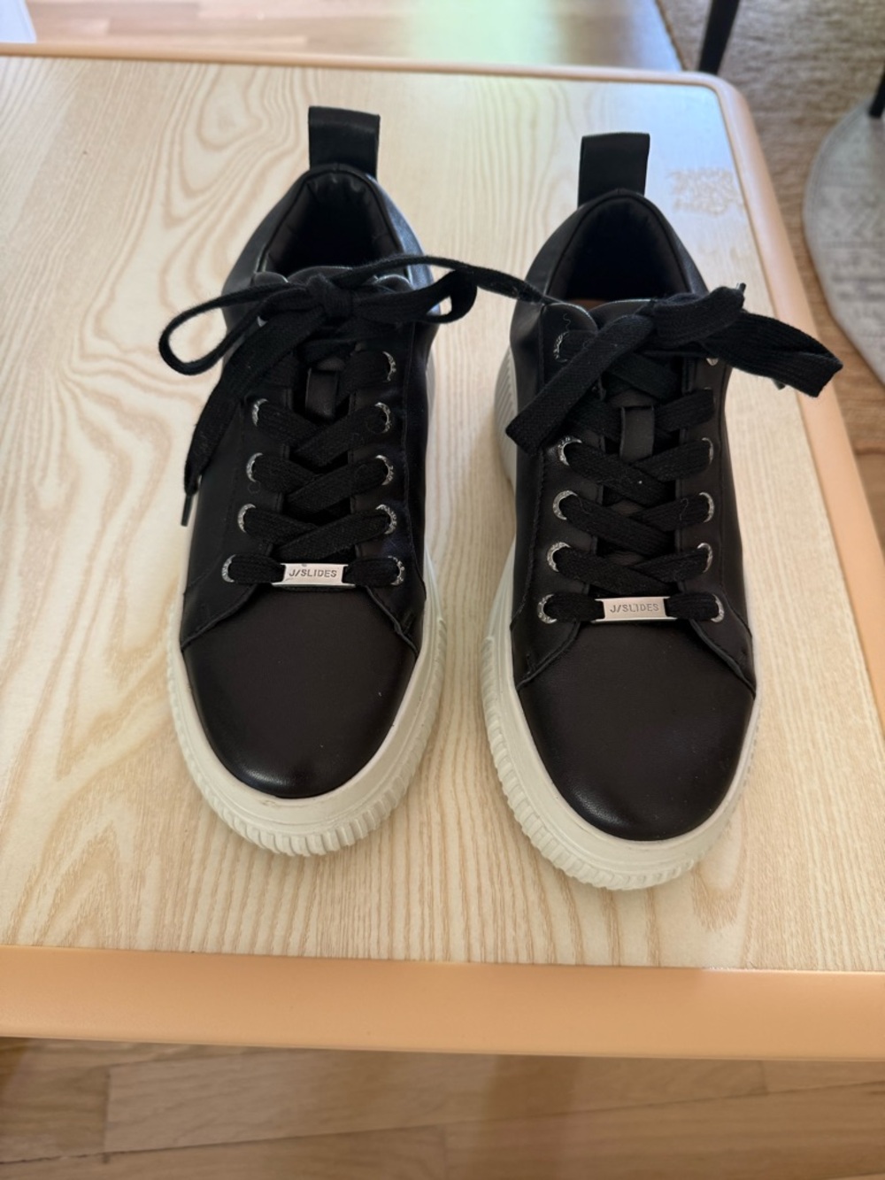 J/SLIDES West Black Leather Sneakers